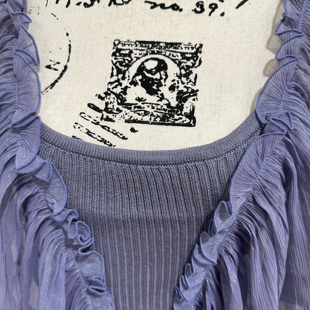 Isabella Rodriguez Lavender Ruffled Blouse - Picture 2 of 6
